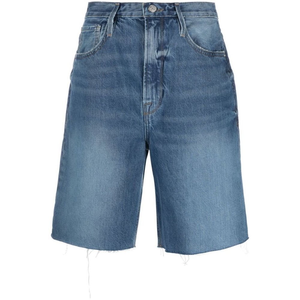 FRAME Frayed-Edge Denim Shorts Size 25 Waist (in) - NWT